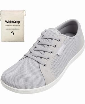 wide step shoes Gray- 8.5